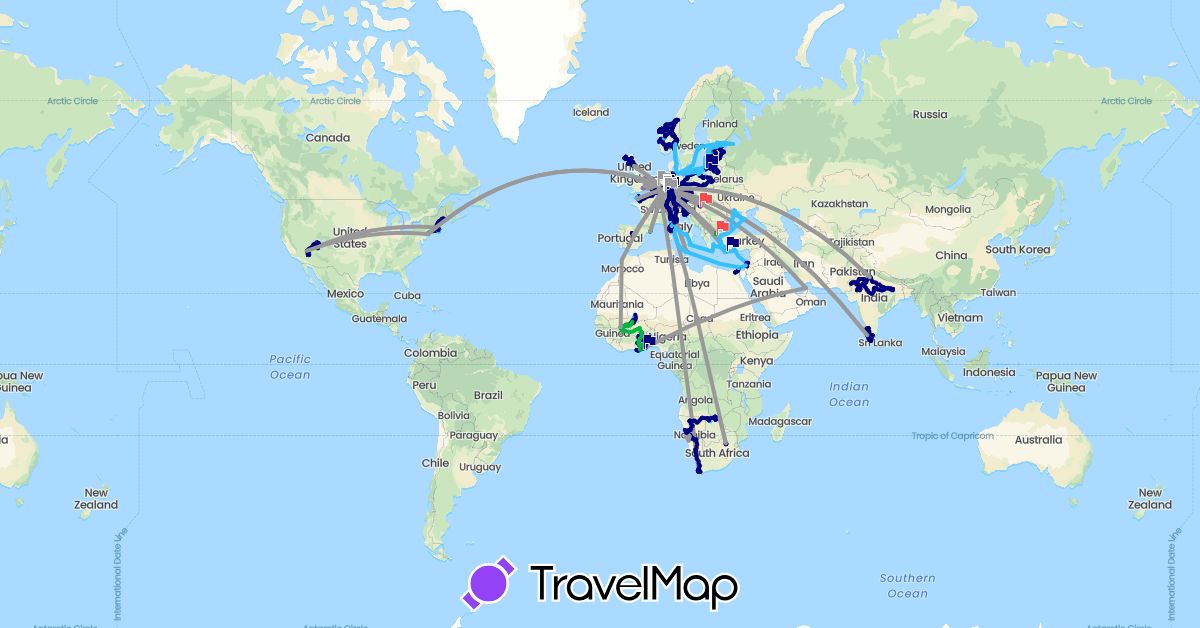 TravelMap itinerary