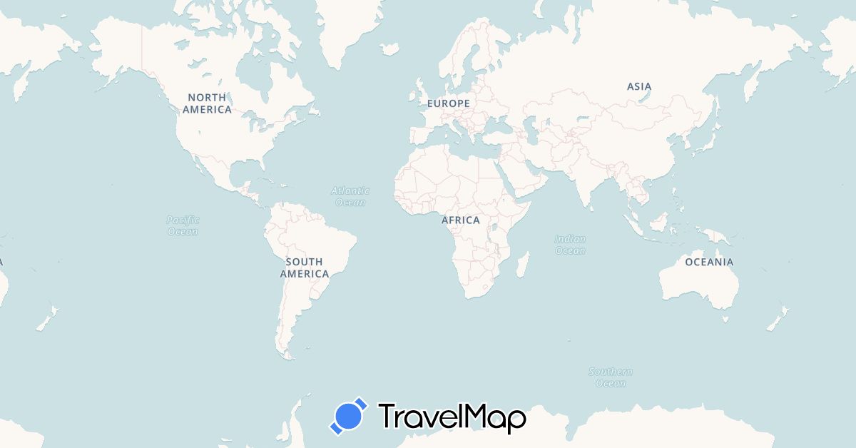 TravelMap itinerary: driving, plane, hiking, metro in Germany, Spain (Europe)